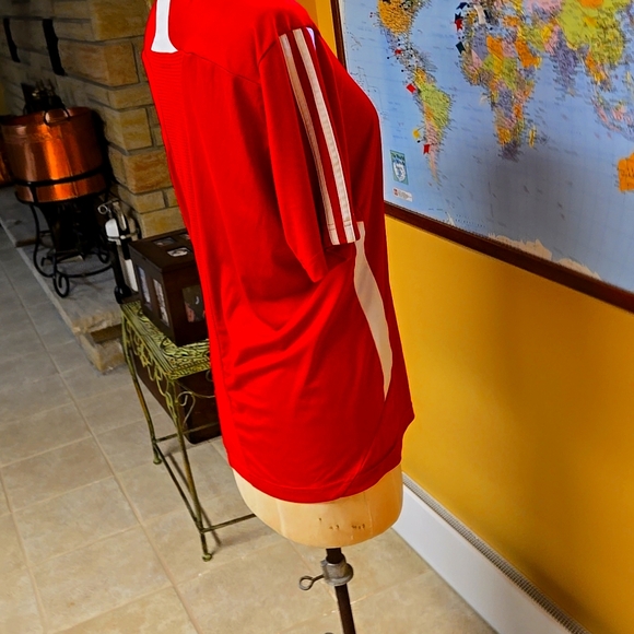 Adidas originaL Short sleeves men's small clima365 red jersey, mint VTG shape - Picture 5 of 13